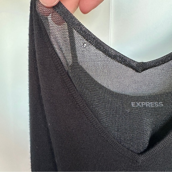 Express Black Spaghetti Strap Layered Maxi Dress - Picture 3 of 6